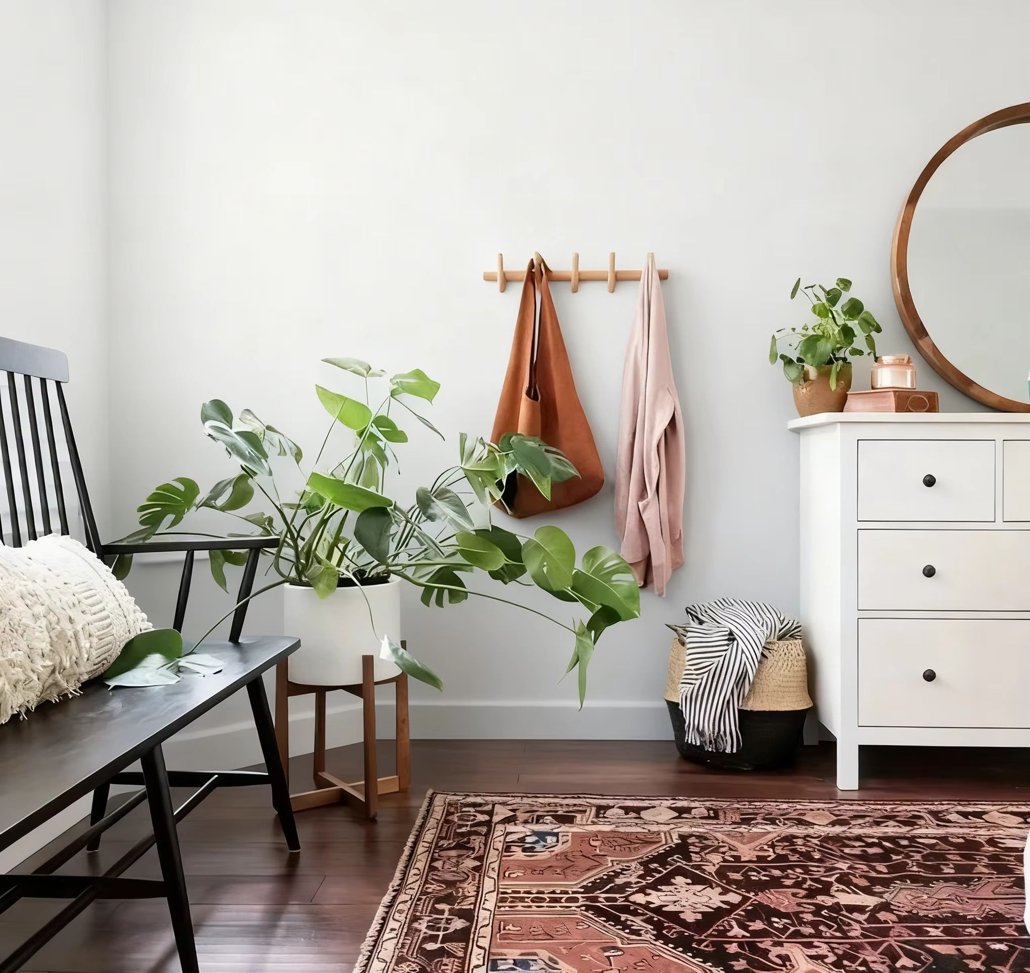 Nordic Solid Wood Coat Rack wi - đánh giá và giá Furniture Hook Hardware