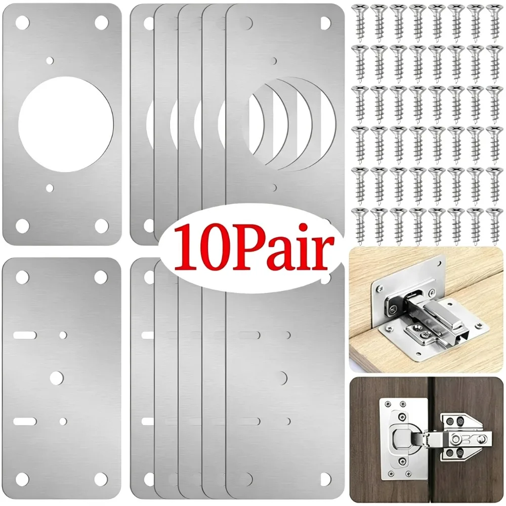 10/1Pairs Hinge Repair Plate K - đánh giá và giá Furniture Hardware Repair