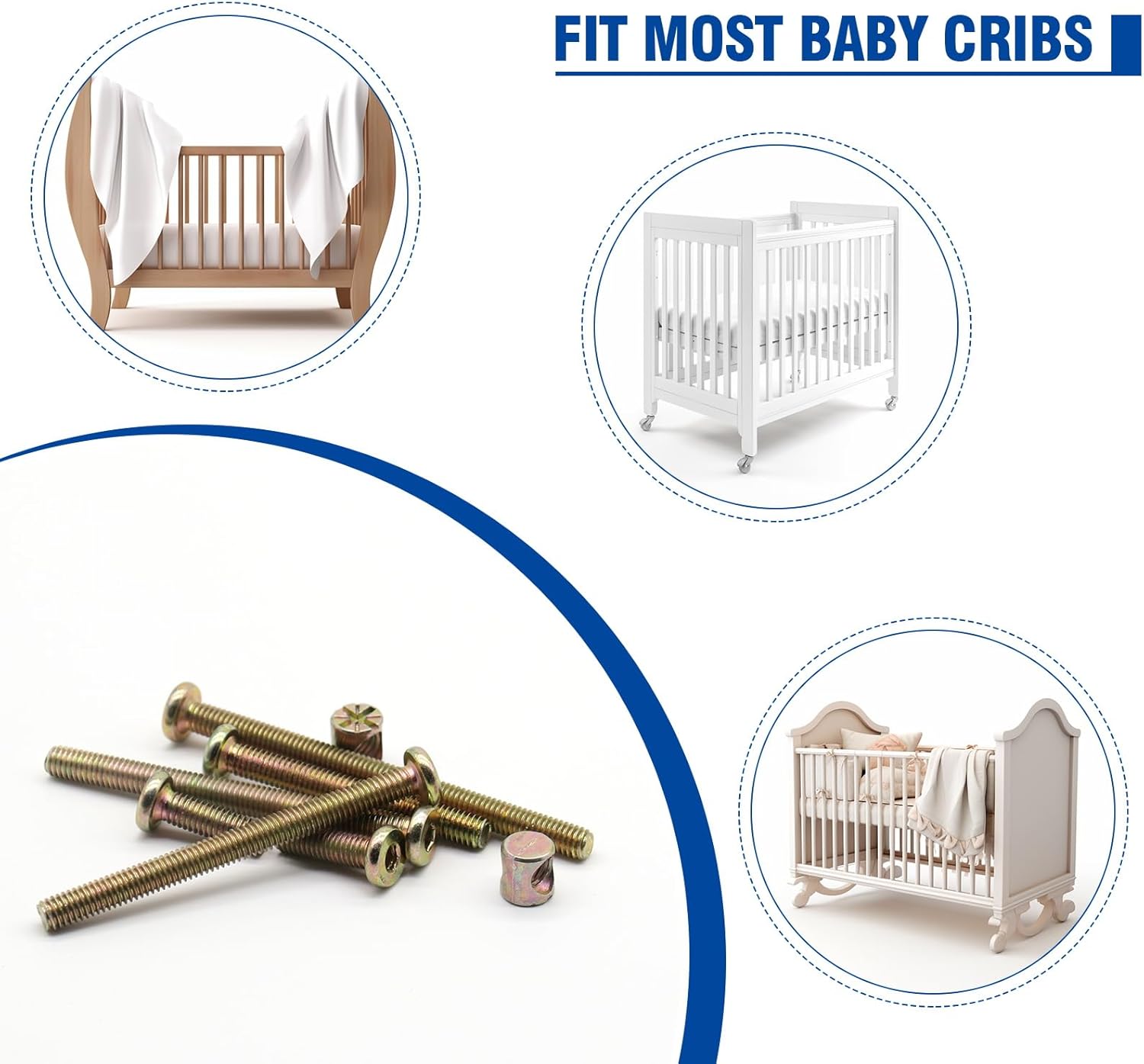 VKKM 25Pcs M6 Baby Crib Screws - đánh giá và giá Furniture Hardware Repair